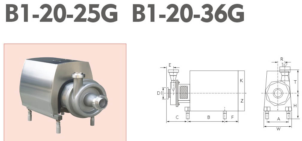 卫生离心泵B1-20-25G B1-20-36G