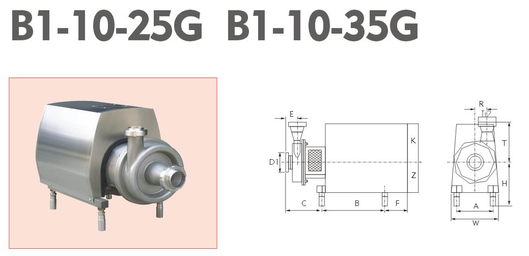 卫生离心泵B1-10-25G  B1-10-35G